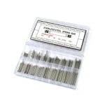 Barra de resorte de embalaje de caja sin costura de acero inoxidable, 180 PCS / Box C014 8-25mm