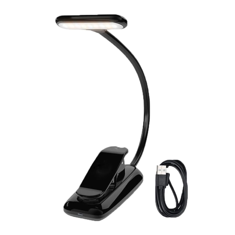 TBD0601956301A.jpg 8021 Mini Book Clip Light LED Música Score Protección ocular Lámpara de lectura, Negro, Blanco - Imagen 1