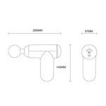 J12A Mini Botón de Masaje Vibratorio Tipo Fascia Gun, Black - Imagen 3