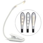 8027D-2 7 Beads LED Eye Protection Lectura Plegable Libro Clip Luz, Blanco, Negro
