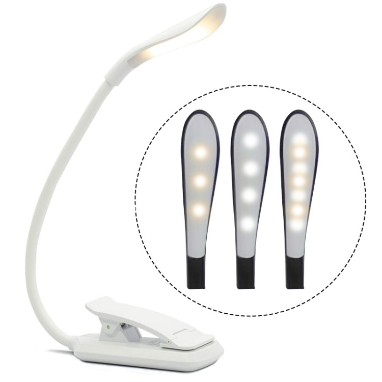 TBD0601956901A.jpg 8027D-2 7 Beads LED Eye Protection Lectura Plegable Libro Clip Luz, Blanco, Negro - Imagen 1
