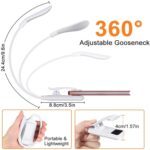 8027D-2 7 Beads LED Eye Protection Lectura Plegable Libro Clip Luz, Blanco, Negro - Imagen 4