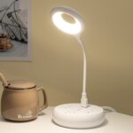 Luz de lectura de protección ocular LED portátil USB de 5 piezas, sin base, White, Rosado, Azul