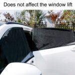 1 par de sombrillas de cortina adhesiva de malla de lino para coche, Front window 140x92cm - Imagen 5