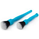 Cepillo de salida de aire acondicionado de coche Cepillo suave de limpieza interior, Small+Large Blue