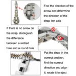 3 removedores de pasadores de enlace de correa de reloj de altura ajustable de metal, No.2068 Adjusting Repair Tool Red - Imagen 4