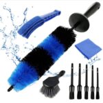 Cepillo para detalles de lavado de autos Cepillo para llantas de vástago corto, 9 PCS / Set