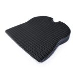 QFC040 Cojín de asiento de coche de espuma viscoelástica engrosada en forma de U, Negro, Gris