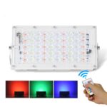 Luz de inundación al aire libre ultraligera impermeable de 50W LED RGB con control remoto