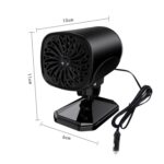 Desempañador de calentador de coche portátil de 12 V, Negro, Blanco - Imagen 2