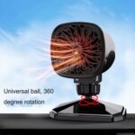 Desempañador de calentador de coche portátil de 12 V, Negro, Blanco - Imagen 5