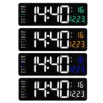 6626 Sala de estar Montado en la pared Pantalla grande Reloj digital LED, 16 Inch Orange Temperature - Imagen 2