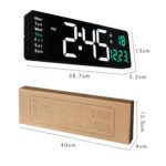6626 Sala de estar Montado en la pared Pantalla grande Reloj digital LED, 16 Inch Orange Temperature - Imagen 3