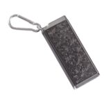 Caja de cigarrillos portátil Portátil con tapa Cenicero sellado, Black Engraved Flower