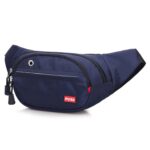 FUXI Pockets Casual Travel Cashier Messenger Chest Bag, Y002 Black, Y002 Blue - Imagen 2