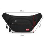 FUXI Pockets Casual Travel Cashier Messenger Chest Bag, Y002 Black, Y002 Blue - Imagen 3