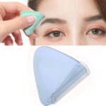 2 PCS / Box Recortador de cejas triangular pequeño, 2 PCS Purple + Green