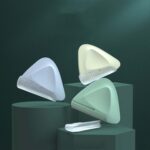 2 PCS / Box Recortador de cejas triangular pequeño, 2 PCS Purple + Green - Imagen 2