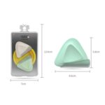 2 PCS / Box Recortador de cejas triangular pequeño, 2 PCS Purple + Green - Imagen 3