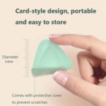 2 PCS / Box Recortador de cejas triangular pequeño, 2 PCS Purple + Green - Imagen 4