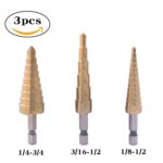 Taladro escalonado de vástago hexagonal 3 en 1, herramienta de apertura de orificio trasero de acero de alta velocidad, 3 In 1 / Set Hexagonal Shank Step Drill - Imagen 3