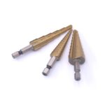 Taladro escalonado de vástago hexagonal 3 en 1, herramienta de apertura de orificio trasero de acero de alta velocidad, 3 In 1 / Set Hexagonal Shank Step Drill - Imagen 4