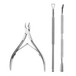 Juego de tijeras para piel muerta de doble cabeza de acero inoxidable de 2 piezas, Set B