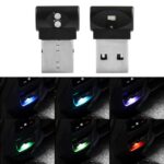 2 PCS Car USB Atmosphere Light LED Luz de iluminación decorada, Colorful Adjustable