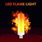 4 PCS USB Candlelight LED Lámpara de llama de imitación - Imagen 3