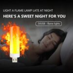 4 PCS USB Candlelight LED Lámpara de llama de imitación - Imagen 4