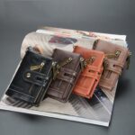 Cartera corta Baellerry con doble cremallera y tres pliegues para hombre, Baellerry Khaki - Imagen 2