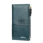 Baellerry - Cartera larga para mujer con cremallera y hebilla de gran capacidad, Baellerry Dark Green