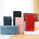 Baellerry - Cartera larga para mujer con cremallera y hebilla de gran capacidad, Baellerry Dark Green - Imagen 2