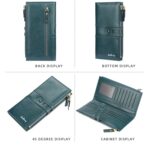 Baellerry - Cartera larga para mujer con cremallera y hebilla de gran capacidad, Baellerry let(Pink - Imagen 3
