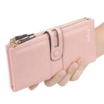 Baellerry - Cartera larga para mujer con cremallera y hebilla de gran capacidad, Baellerry Dark Green - Imagen 6