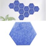 Paneles acústicos decorativos de color hexagonal de 12 piezas, entrega de color aleatorio, 12 PCS Hexagonal