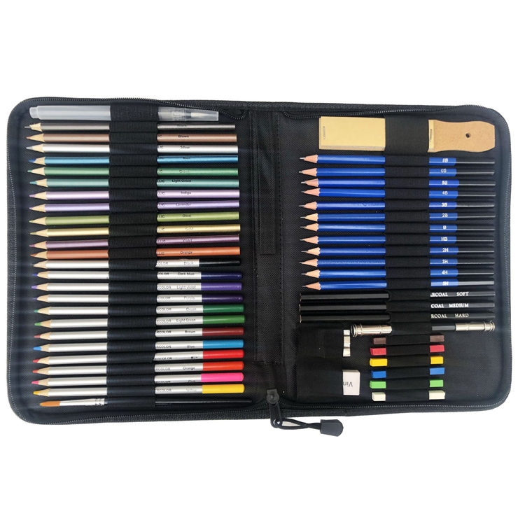 TBD0602142001A.jpg 51 PCS / Set YOVER Sketch Pencil Set Kit de pintura de arte de plomo de color soluble en agua, YW-PMN051-01 - Imagen 1