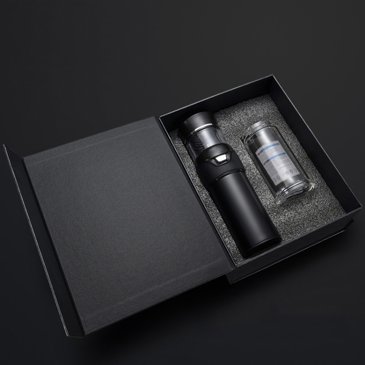 TBD0602143210.jpg 101-500ML Taza de aislamiento Taza de té de separación de agua de té, estilo:, Black Double Cup+Gift Box - Imagen 1
