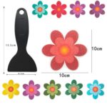 Pegatina antideslizante de PEVA, pegatina antideslizante de dibujos animados para bañera de baño, 10 PCS 10x10cm Flowers - Imagen 2