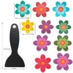 Pegatina antideslizante de PEVA, pegatina antideslizante de dibujos animados para bañera de baño, 10 Big +10 Small Flowers - Imagen 2