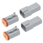 Terminal de conexión conductora del conector a prueba de agua del coche, 2 PCS DT04-4P / DT06-4S With Copper
