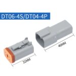 Terminal de conexión conductora del conector a prueba de agua del coche, 2 PCS DT04-4P / DT06-4S With Copper - Imagen 2