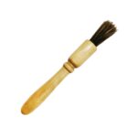 2 uds mango de madera cepillo de molienda de café cepillo de barbacoa cepillo de limpieza de cerdas de cerdo, Wooden Handle Brush(Floral)