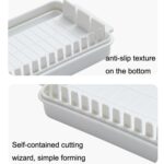 Caja de almacenamiento de corte de mantequilla transparente de gran capacidad de 2 piezas, Butter Cutter Box (White) - Imagen 3