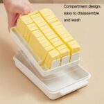 Caja de almacenamiento de corte de mantequilla transparente de gran capacidad de 2 piezas, Butter Cutter Box (White) - Imagen 4