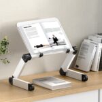 L03 Estante de lectura de elevación ajustable Soporte para computadora portátil, estilo:, Double Section White