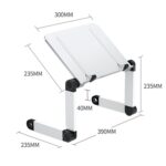 L03 Estante de lectura de elevación ajustable Soporte para computadora portátil, estilo:, Single Section Black - Imagen 3