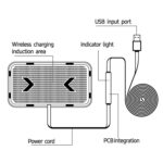 Cargador inalámbrico antideslizante para coche POLMXS C12 - Imagen 4