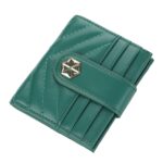 BOISEEN Tarjetero para mujer en relieve Ranura para múltiples tarjetas Hebilla Titular de la tarjeta bancaria Cartera pequeña, Green, Blue, Black, Pink, Maroon, Dark Red