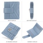 BOISEEN Tarjetero para mujer en relieve Ranura para múltiples tarjetas Hebilla Titular de la tarjeta bancaria Cartera pequeña, Green, Blue, Black, Pink, Maroon, Dark Red - Imagen 4